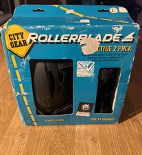 Vtg City Gear Rollerblade Protective Gear 2 Pack Knee Pads Wrist Guards Large