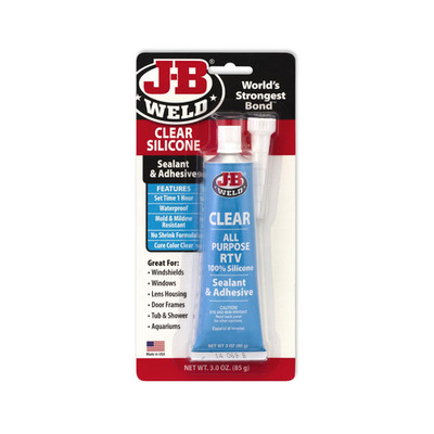 Clear RTV Silicone Sealant Adhesive 3oz Waterproof High Temp All Purpose