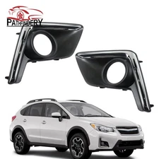Left+Right Fog Lamp Cover Fog Light Bezel Trim For Subaru Crosstrek 2016-2017