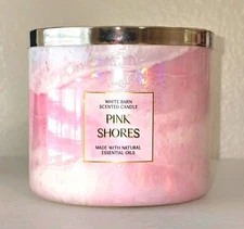 PINK SHORES Bath & Body Works LARGE 3 Wick Scented JAR CANDLE 14.5 OZ NEW 