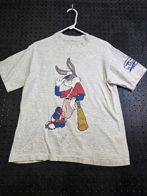 Bugs Bunny Looney Tunes Sluggers Vibtage 90s T-shirt Women's Large