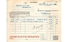 REA Railway Express Shipping Statement 1953 Hallstead Iron Foundry PA Form