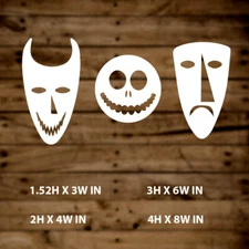 Kid's mask|Halloween| Christmas|Halloween|Decal Sticker|Car|Window|Laptop