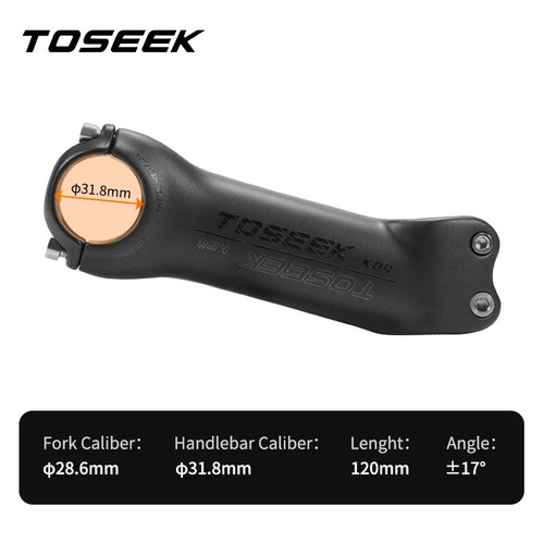 Carbon 6/17Degree Mountain Bike 31.8mm Handlebar Stem 70/80/90/100/110/120/130mm - Picture 19 of 38