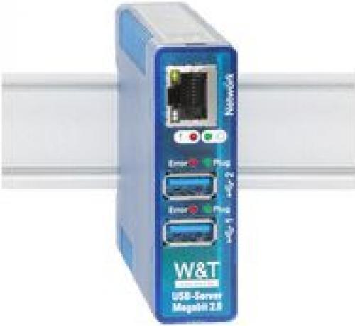 3149303 W&t W&T USB-Server Megabit 2.0, 2 unabhängige USB-Ports USB 2.0 kompitab