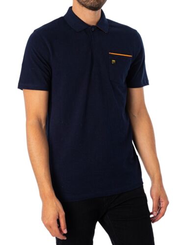Men's Row Polo Gold with Pocket Bruni, Blue - Picture 1 of 5