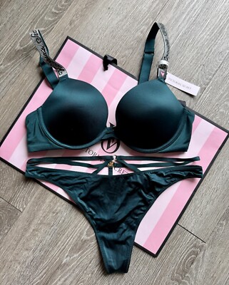 Victoria's Secret Very Sexy Bombshell Shine Strap Push-Up BraThong