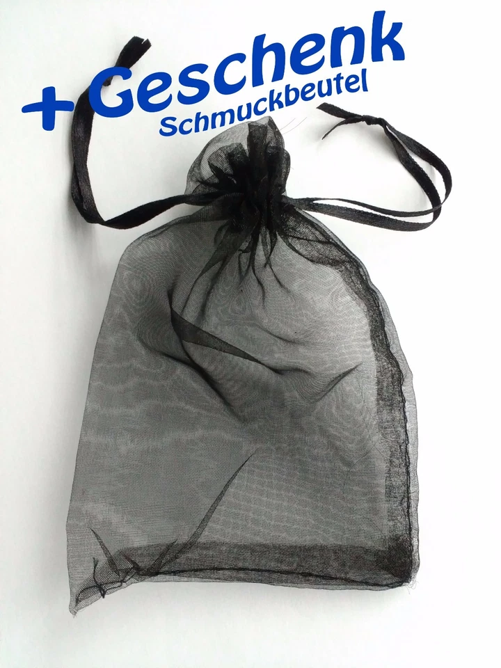 Damen Perlenkette Onyx perlen Anhänger Tigerauge Stein kette damenkette - Bild 3 von 3