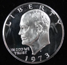 1973-S Eisenhower Silver Dollar Proof 40% Silver $1 US Mint Coin