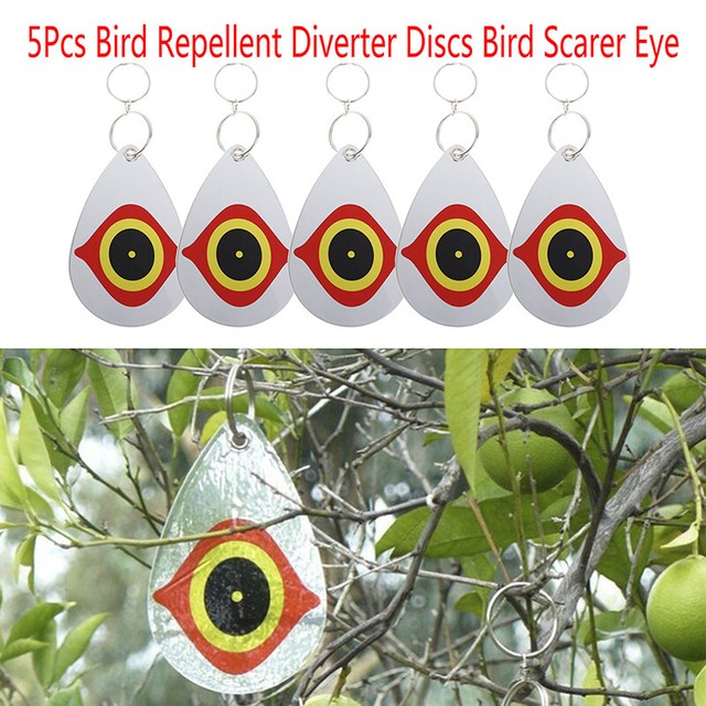 5Pcs Bird Repellent Diverter Discs Scarer Eye Scare Birds Away Pest