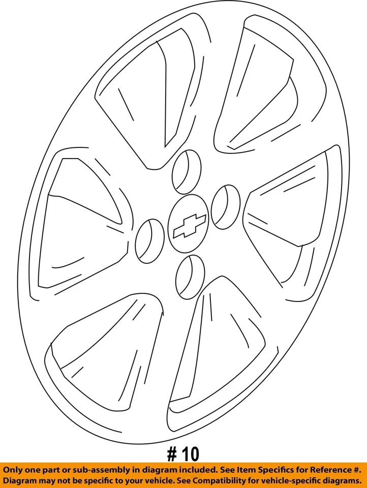 Б/у крышка колеса подходит: 2017 Chevrolet Spark 15`` класс B - Изображение 4 из 4