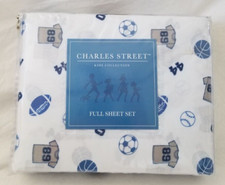 4 pc Charles Street Sports Full Sheet Set NIP