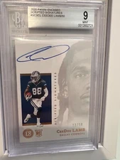 2020 Panini Encased Scripted Signatures #SCS-CL CeeDee Lamb 32/50 BGS Graded 9