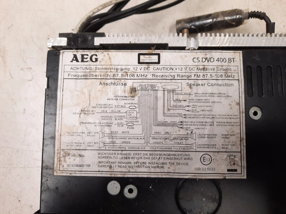 Autoradio Radio AEG CS DVD 400 BT 10R-029632 - Bild 3 von 4