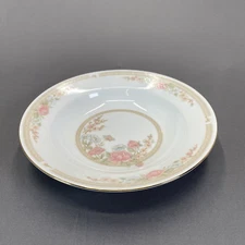 Fairfield Symphony Rim Soup Bowl 9" Tan Border Flowers Multiple Available