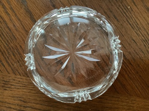 Crystal Serving Bowl Starburst Design With Scalloped Edge 5 1/4 in - Picture 10 of 11