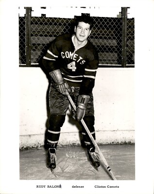 PF16 Original Photo RUDY BALON 1958-59 CLINTON COMETS DEFENSE CLASSIC ...