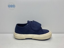 Superga Baby 2750 Bstrap Sneakers – Navy Canvas, Vulcanized Sole, Size 4 Toddler