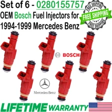 OEM Bosch x6 Fuel Injectors for 1994-1999 Mercedes Benz 3.2L, 3.6L I6 0280155757
