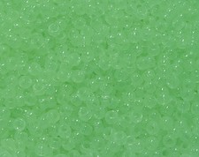1000 Green Glow in Dark 6.5x4mm Mini Pony Beads made in USA crafts beading fun