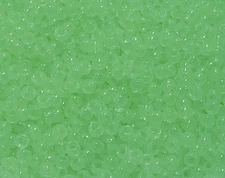 1000 Green Glow in Dark 6.5x4mm Mini Pony Beads made in USA crafts beading fun