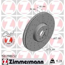 2x ZIMMERMANN Sport Z Bremsscheibe 150.2980.52