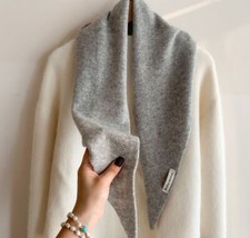 women Wool Knitted Triangular Scarf Warm Shawl New Triangle Knit Scarves