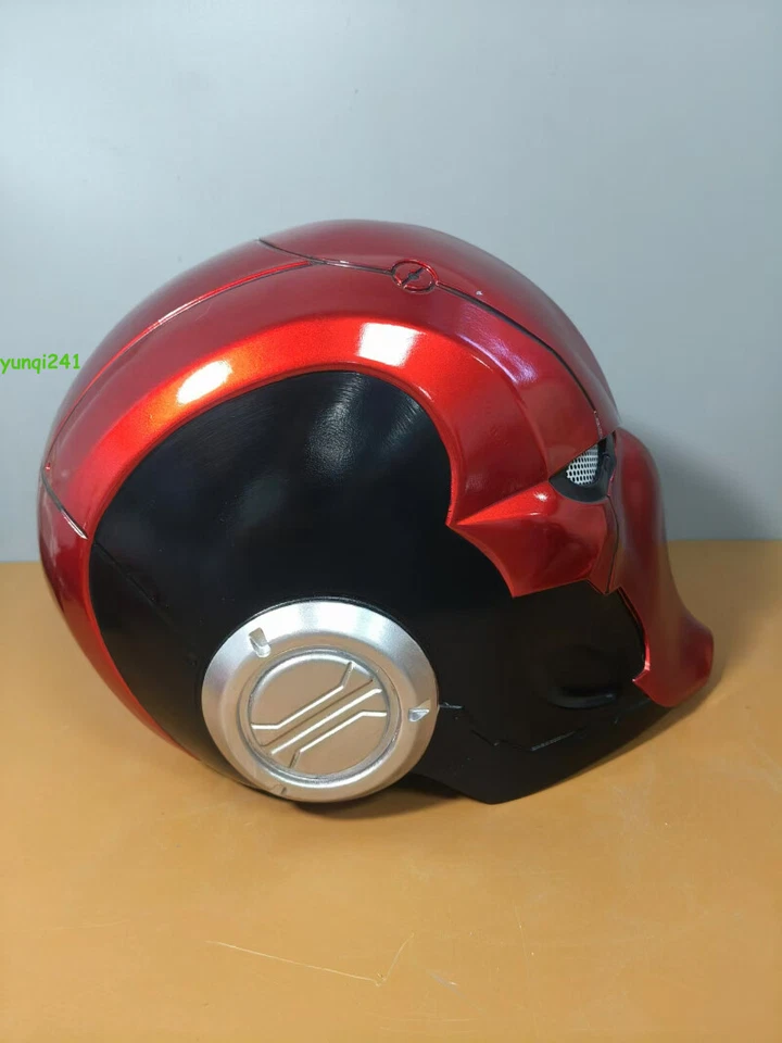 Casco de Batman Caperucita Roja Máscara de demonio de fuego Cos1:1 superhéroe Halloween Foto 4 de 4