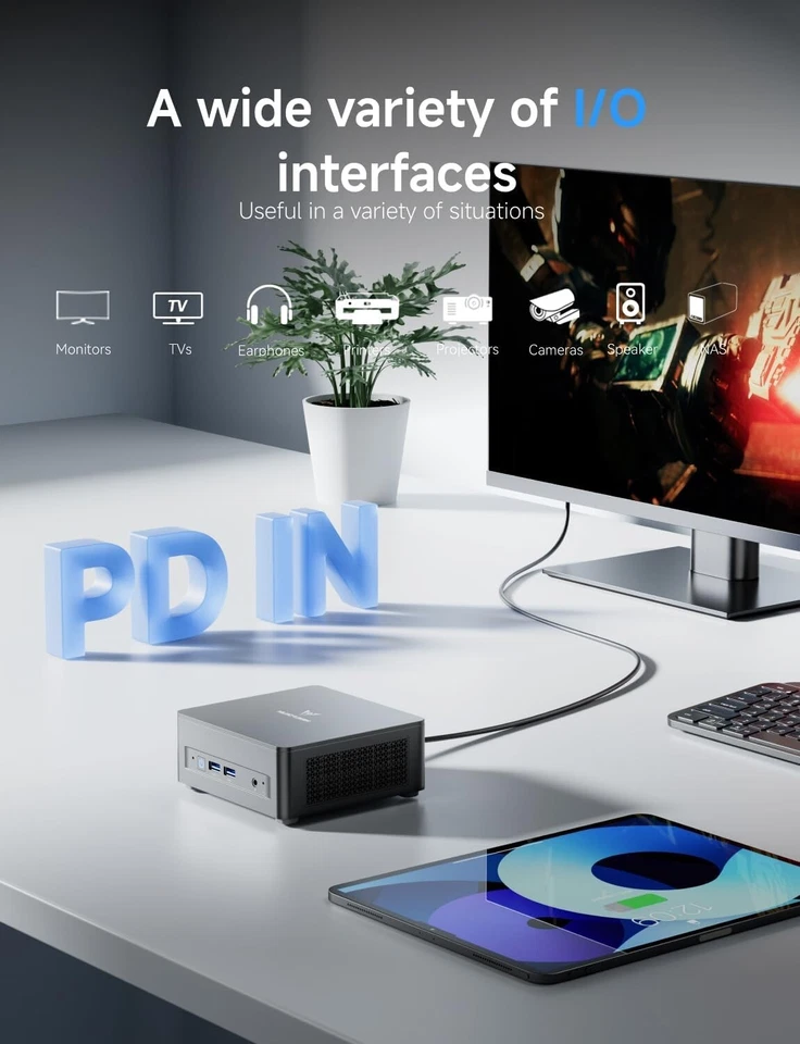 MinisForum UM760 Slim 16GB RAM 1TB SSD, AMD Ryzen 5 7640HS Processor MiniPc - Image 2 of 4