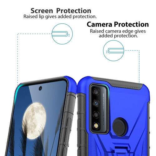 Fondina custodia telefono per TCL 30 V 5G resistente clip da cintura + vetro temperato - Foto 11 di 17