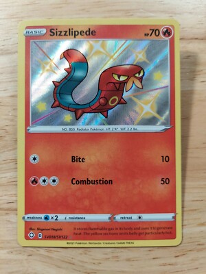 shiny sizzlipede pokemon card - SV018/SV122 - Shining Fates - Vault Fire / 70 / Basic Attack 1 Sizzlipede SV018/122 - Shiny Vault