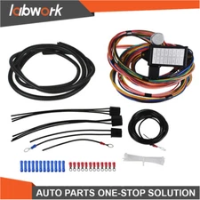 Labwork 14 Circuit Wire Harness 14 Fuse 12v Street Hot Rat Muscle Rod Wiring New