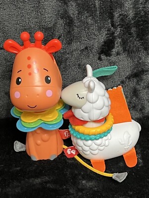 Fisher Price CLICK CLACK Llama Activity Giraffe Sensory Baby Development Toys