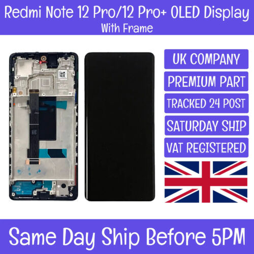 Xiaomi Redmi Note 12 Pro/Pro + 5G OLED LCD Bildschirm Display Touch Digitizer + Rahmen - Bild 1 von 1