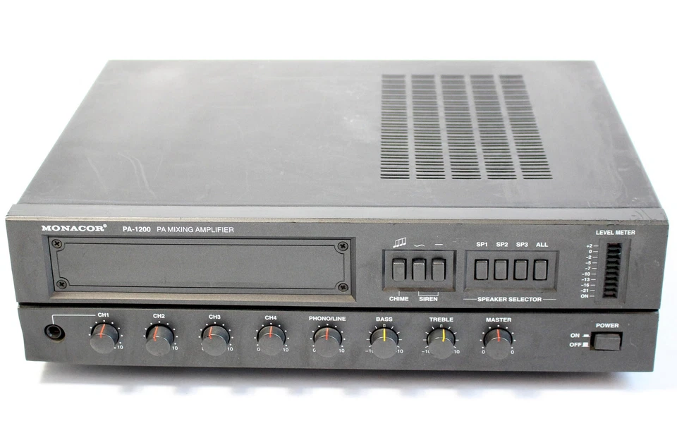 Monacor PA-1200 PA Mixing Amplifier 4-Zonen-ELA-Mono-Mischverstärker