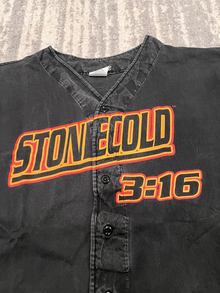 Camiseta deportiva de béisbol vintage años 90 WWF Stone Cold Steve Austin 3:16 calavera talla XL 52 Foto 2 de 4