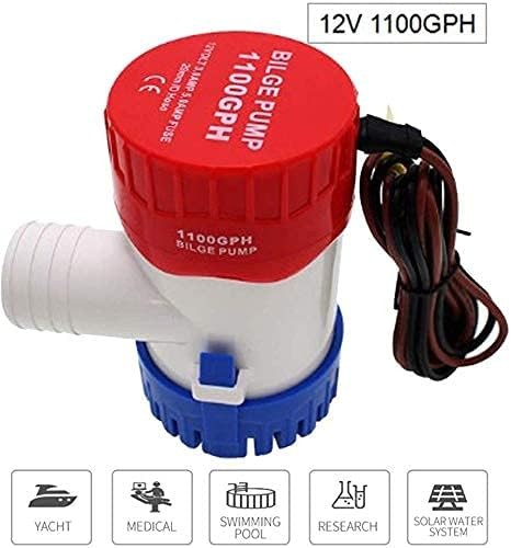 Submersible Boat Bilge Water Pump 12v 1100gph Non-Automatic Marine Electric... 