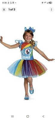 My Little Pony Rainbow Dash Halloween Toddler Costume 3-4T Rainbow Tutu & Wings