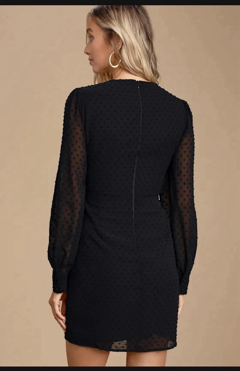 long sleeve white lace mini dress Athena Long Sleeve Lace Mini Dress in White