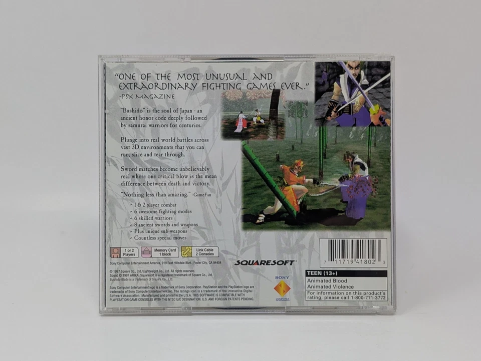Bushido Blade (Sony PlayStation 1 PS1) - CIB Complete - Image 2 of 3
