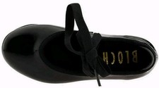 Bloch Techno Tap/ NEW Size Childs 4 Medium Black Patent