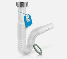 Tubo scarico flessibile 1"X26 Sifone lavandino Semplice montaggio senza Utensili