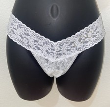 Hanky Panky Bridal Collection One Size White Low Rise Thong Swarovski Crystals