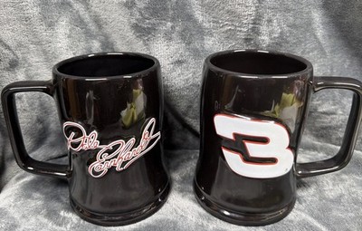 Dale Earnhardt Signature #3 MUG Beer STEIN Nascar Racing 2003 Black  Set Of 2