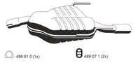 EndschalldäMpfer NachschalldäMpfer Ernst 043281 FüR Opel Cc Vectra Z02 16V F68