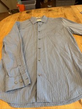 Calvin Klein Long Sleeve Striped Button-Up Modern Fit Shirt Size M