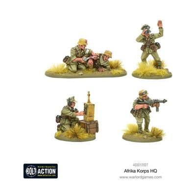 Warlord Afrika Korps Mini 28mm Afrika Korps HQ Pack New
