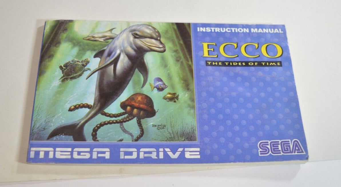 Notice Ecco The Tides Of Time Booklet Megadrive original SEGA authentic