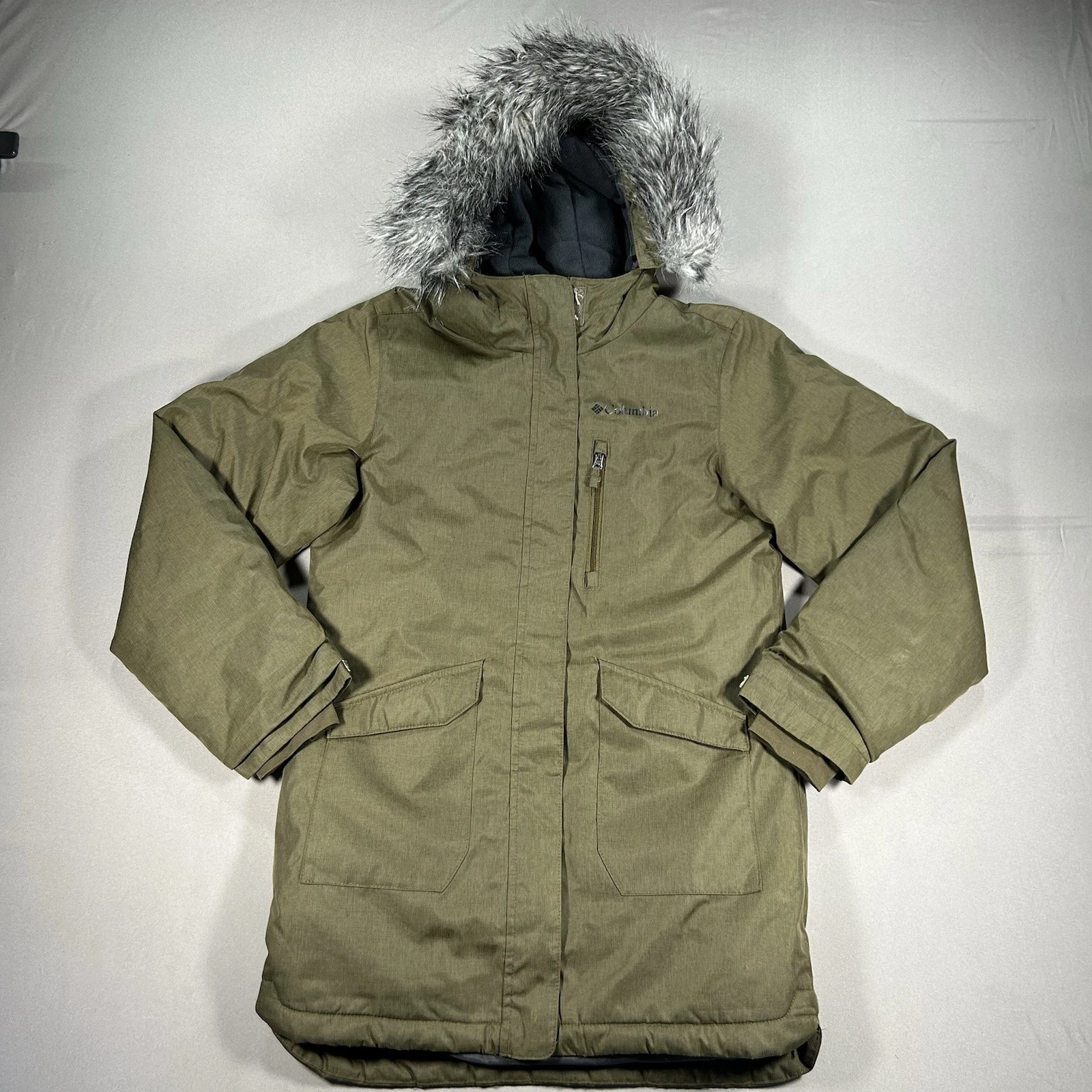 Columbia Kids Suttle Mountain Hooded Jacket Medium 10-12 Core Omni Heat