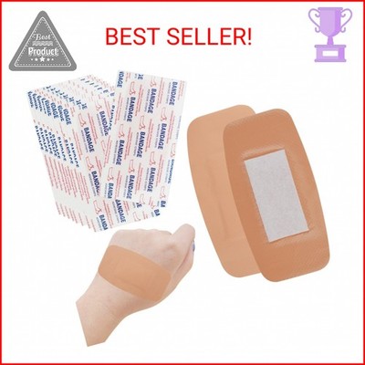 100 Extra Large Adhesive Bandage Patch 2  x4   Plastic Waterproof Wound Dressing